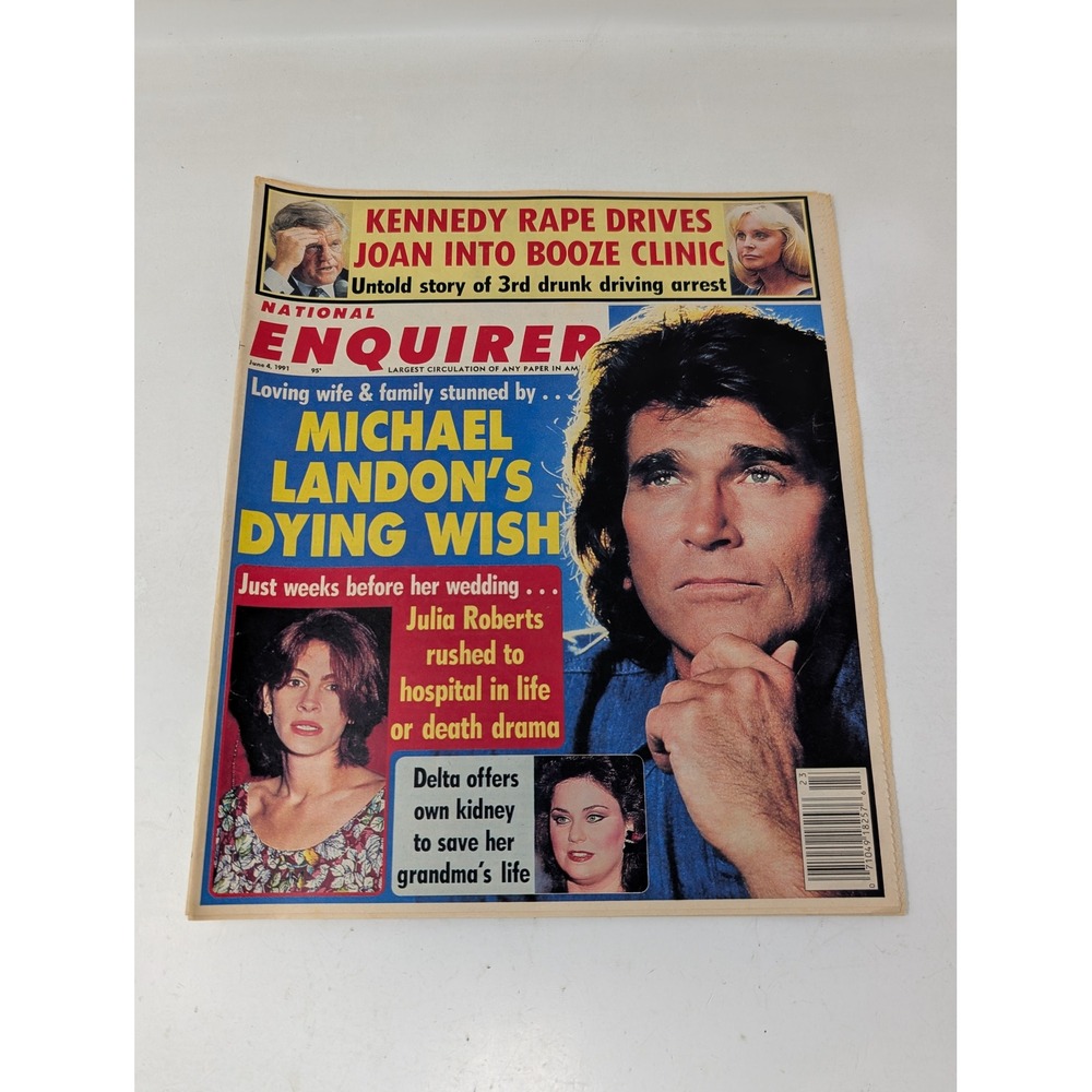 National Enquirer 1991 Michael Landon Julia Roberts Cher Ivana Trump VTG 90s